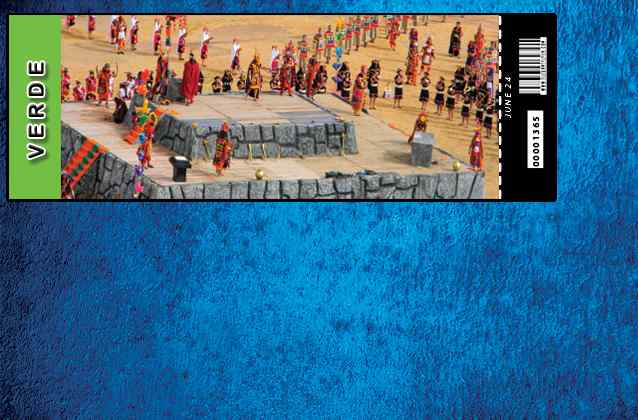 Inti Raymi 2024 ticket. Green section