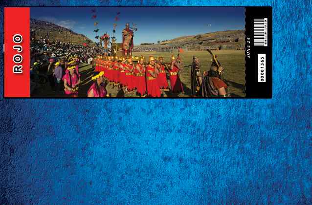 Inti Raymi 2024 ticket. Red section
